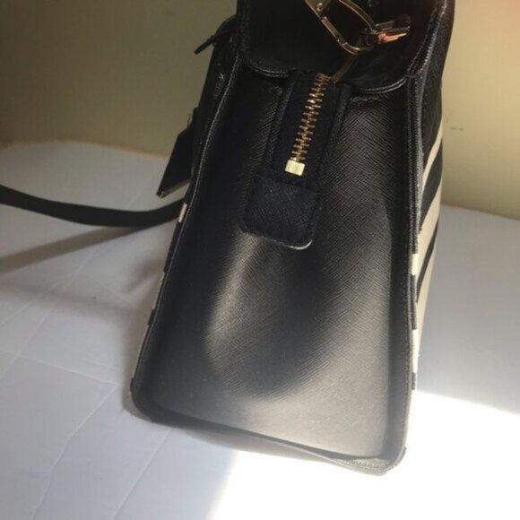 Kate Spade CAMERON Street Stripe Candace Satchel Tote Crossbody Canvas Leather - Picture 16 of 16